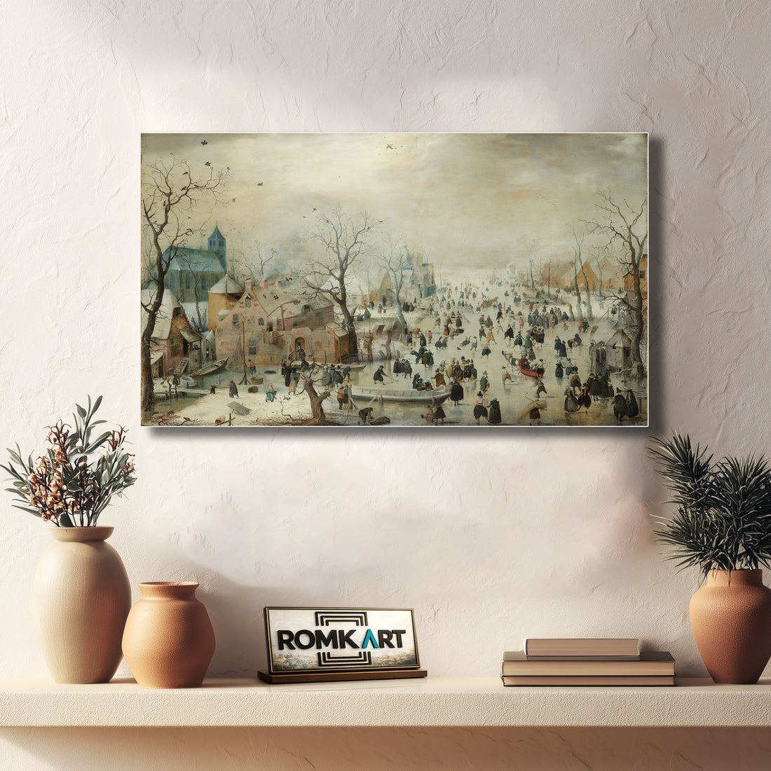 Hendrick Avercamp Winter Landscape With Ice Skaters 1608 – Reproduction