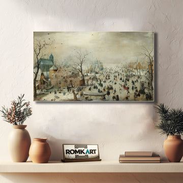 Hendrick Avercamp Winter Landscape With Ice Skaters 1608 – Reproduction