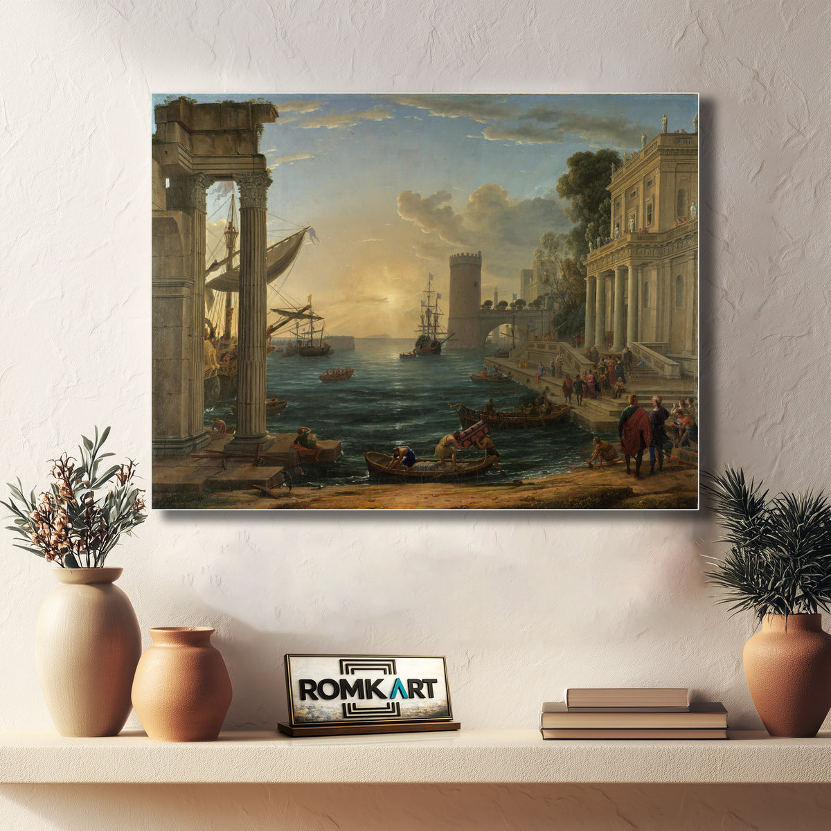 Claude Lorrain Seaport With The Embarkation Of The Queen Of Sheba 1648 – Reproduction