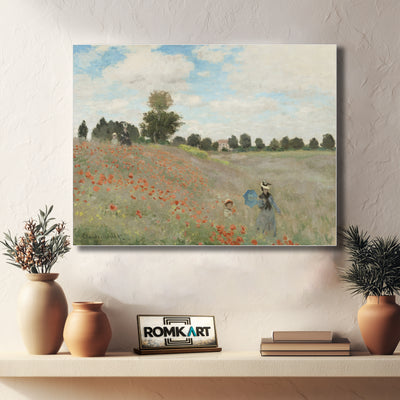 Claude Monet Poppy Field At Argenteuil – Reproduction