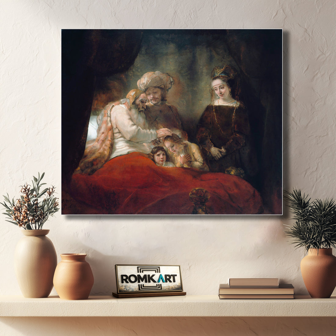 Rembrandt Jacob Blessing The Sons Of Joseph 1656 – Reproduction
