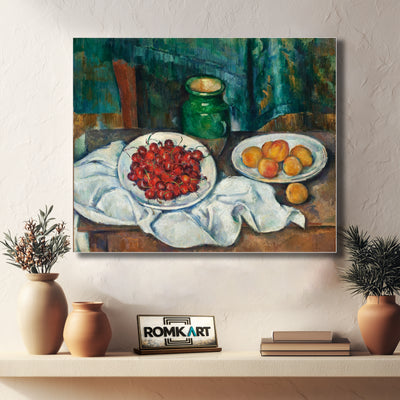 Paul Cezanne Still Life With Cherries And Peaches 1885 – Reproduction