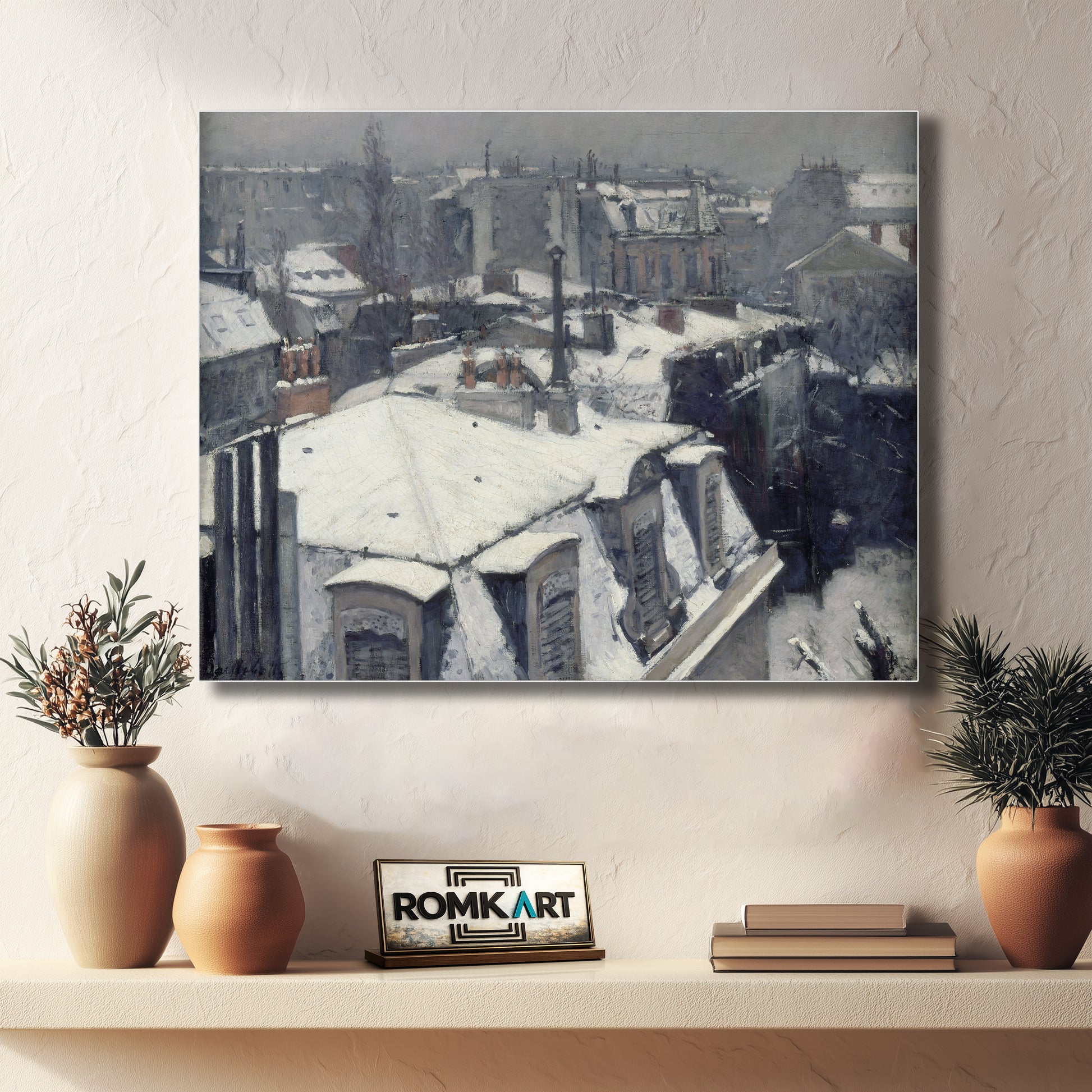 Gustave Caillebotte Rooftops In The Snow 1878 – Reproduction