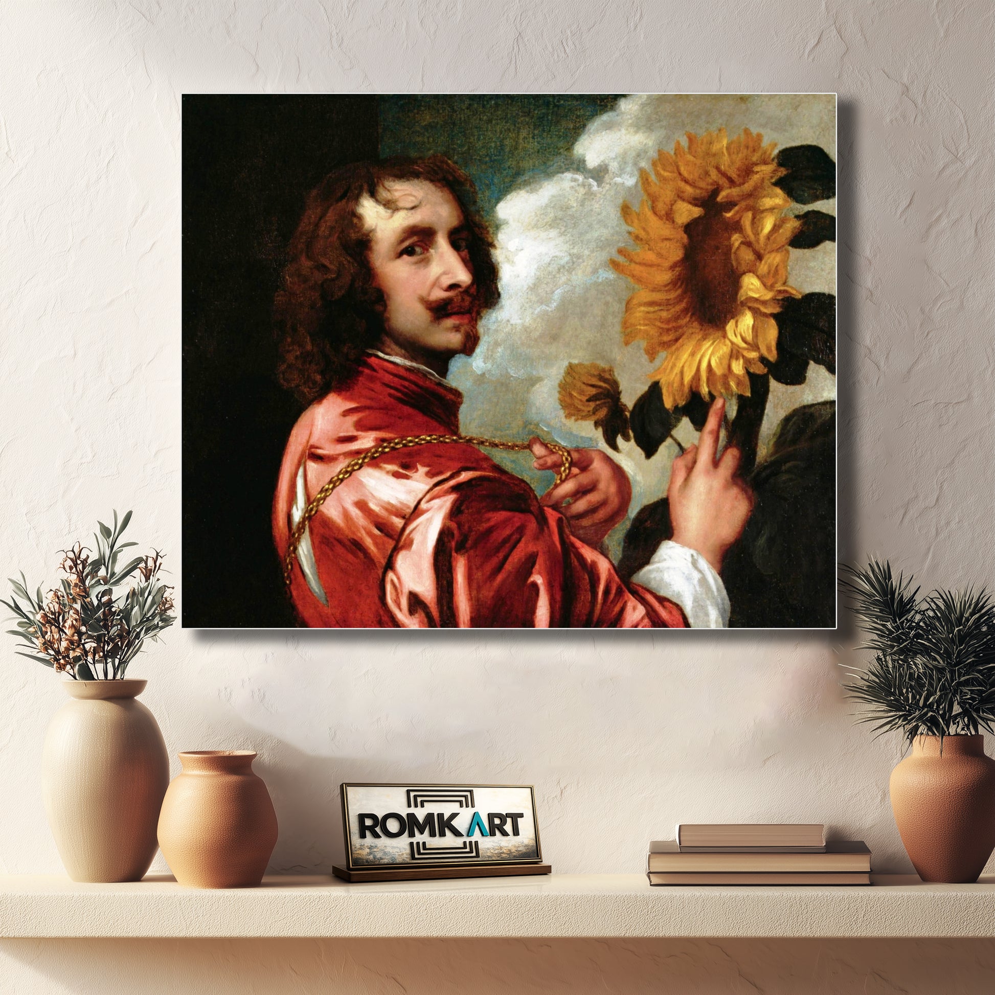 Anthony Van Dyck Self-portrait With A Sunflower 1633 – Reproduction
