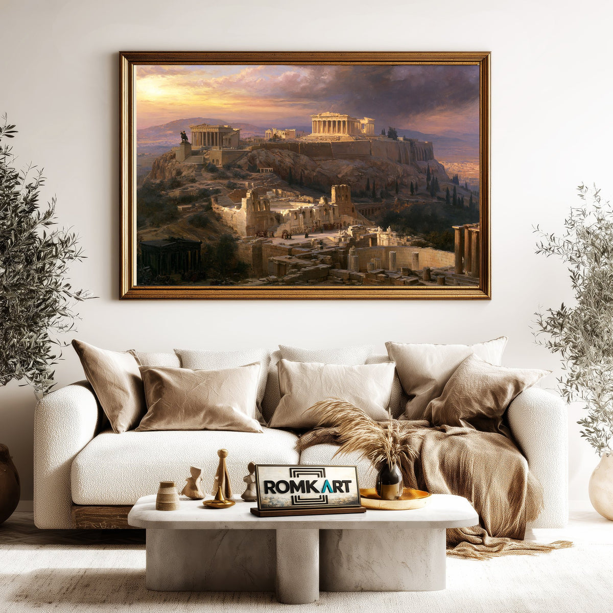 Acropolis of Athens Architectural Oil Painting