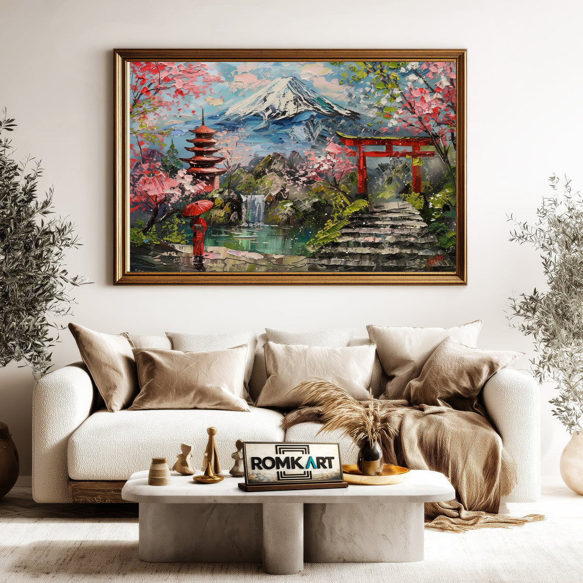 Japanese Garden Art Asian Art Oil Painting