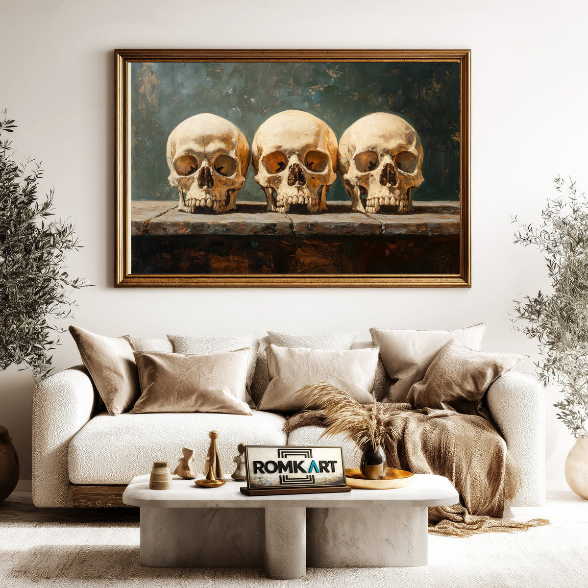 Skulls Abstract Oil Painting