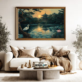 Japanese Garden Asian Art Oil Painting