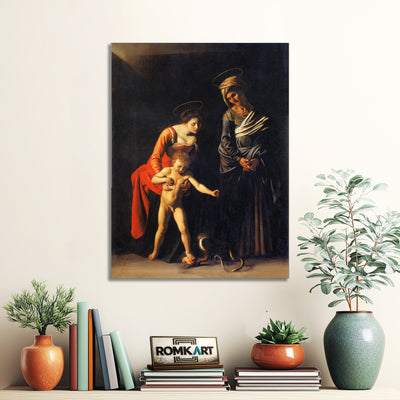 Caravaggio Madonna And Child With St Anne 1605-1606 – Reproduction