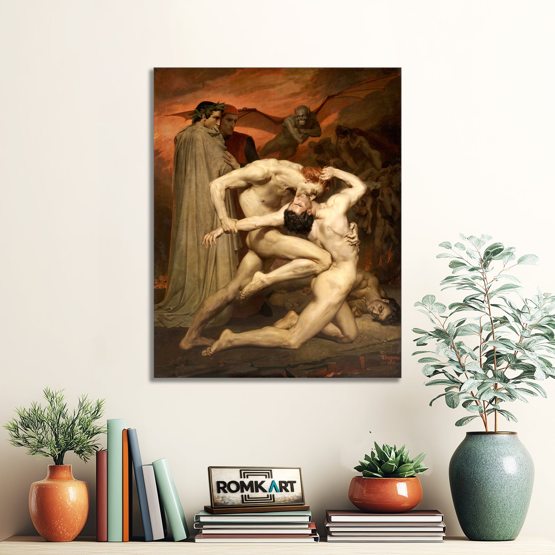 William Adolphe Bouguereau Dante And Virgil 1850 – Reproduction