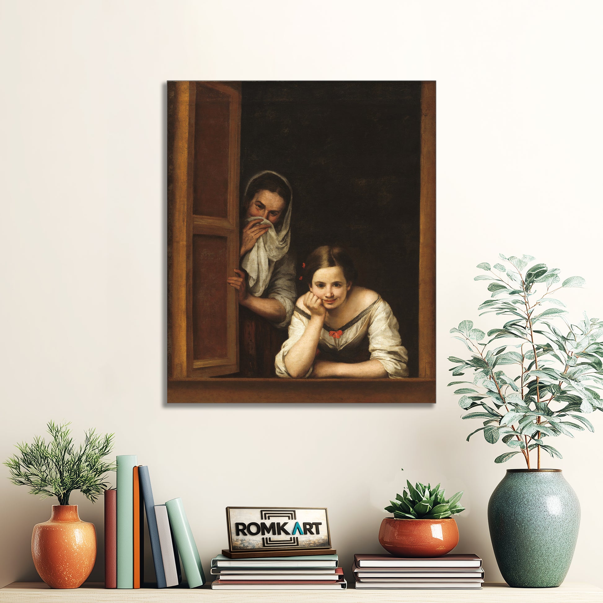 Bartolom Esteban Murillo Two Women At A Window 1665-1675 – Reproduction