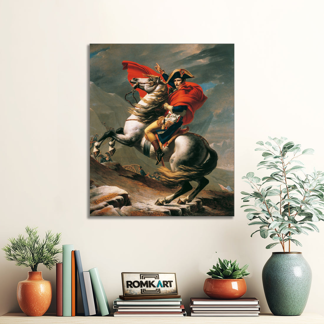 Jacques-louis David Napoleon Crossing The Alps 1801 – Reproduction