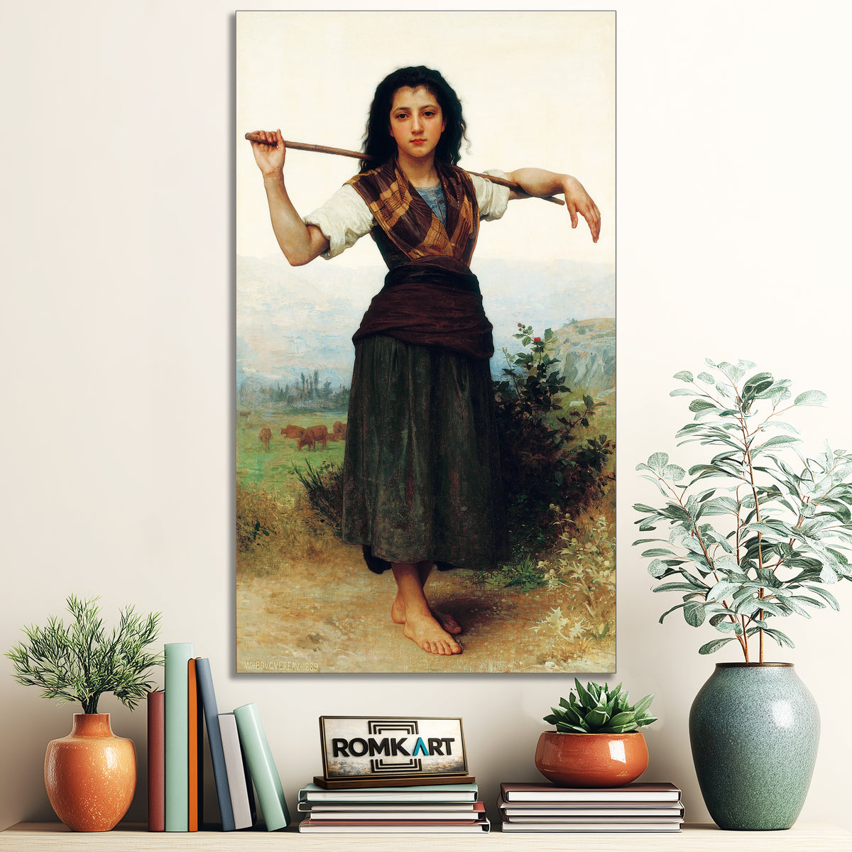 William Adolphe Bouguereau The Shepherdess 1889 – Reproduction