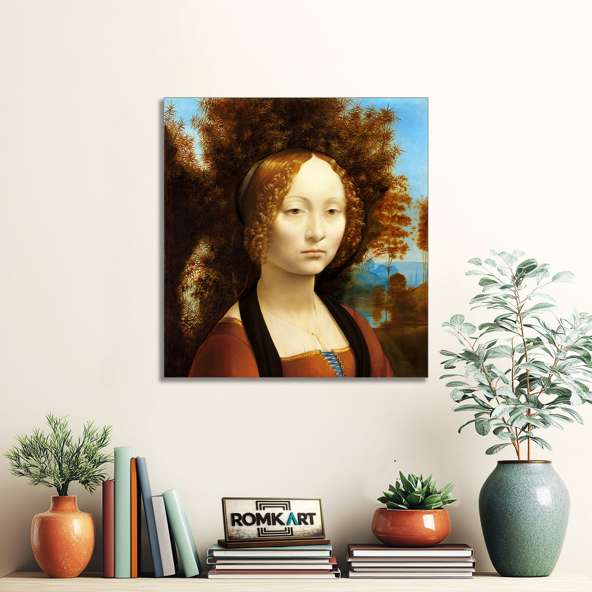 Leonardo Da Vinci Portrait Of Ginevra Benci 15th-century – Reproduction