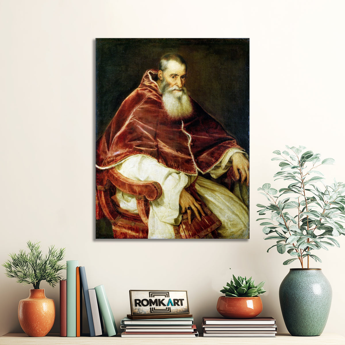 Titian Portrait Of Pope Paul III 1543 – Reproduction