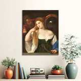 Titian The Woman In The Mirror 1515 – Reproduction