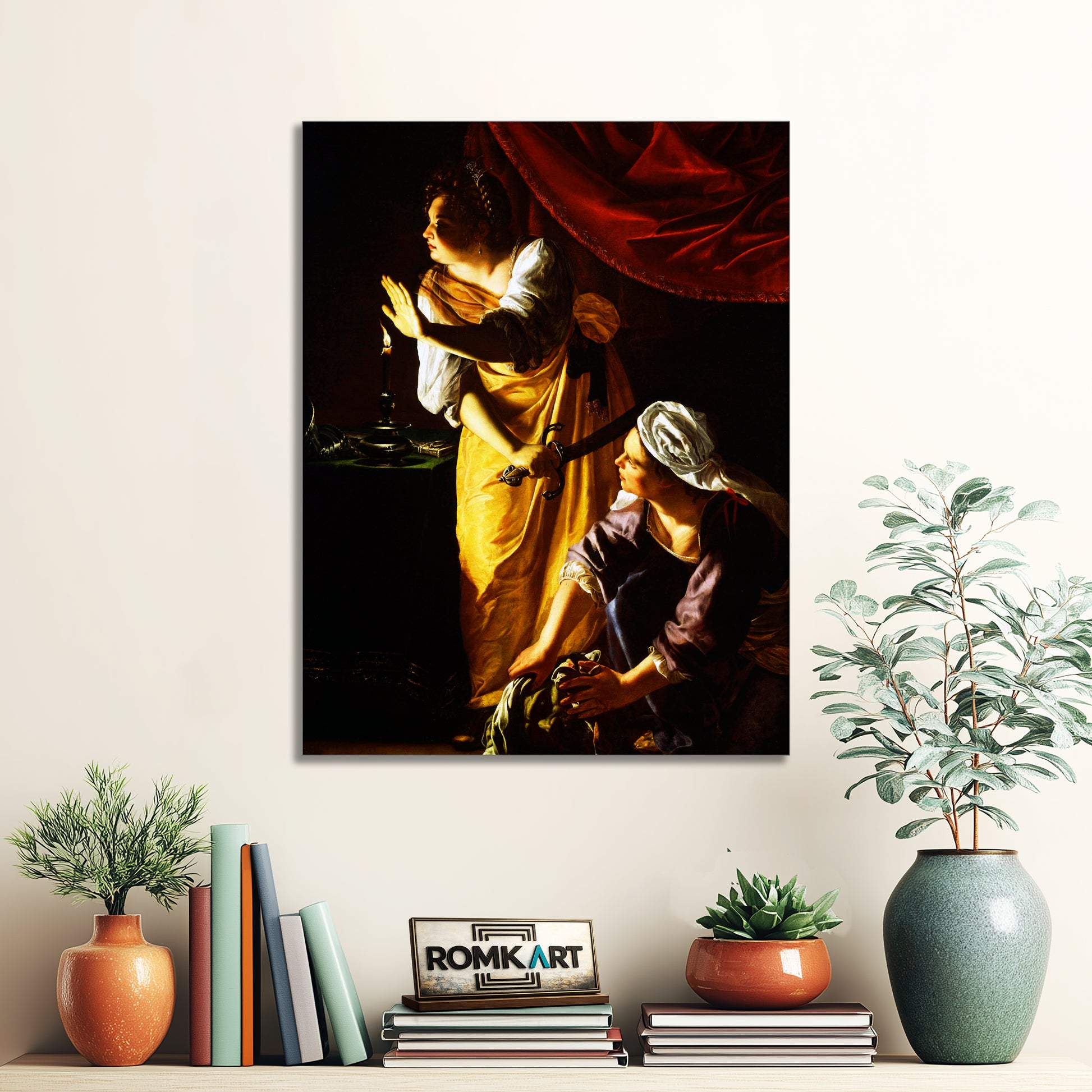 Artemisia Gentileschi Judith And Maidservant With Head Of Holofernes – Reproduction