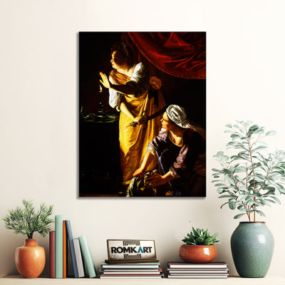 Artemisia Gentileschi Judith And Maidservant With Head Of Holofernes – Reproduction