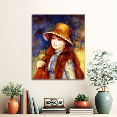 Pierre-auguste Renoir Young Girl In A Straw Hat C1884 – Reproduction