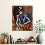 Paul Cezanne Lady In Blue 1900-1904 – Reproduction