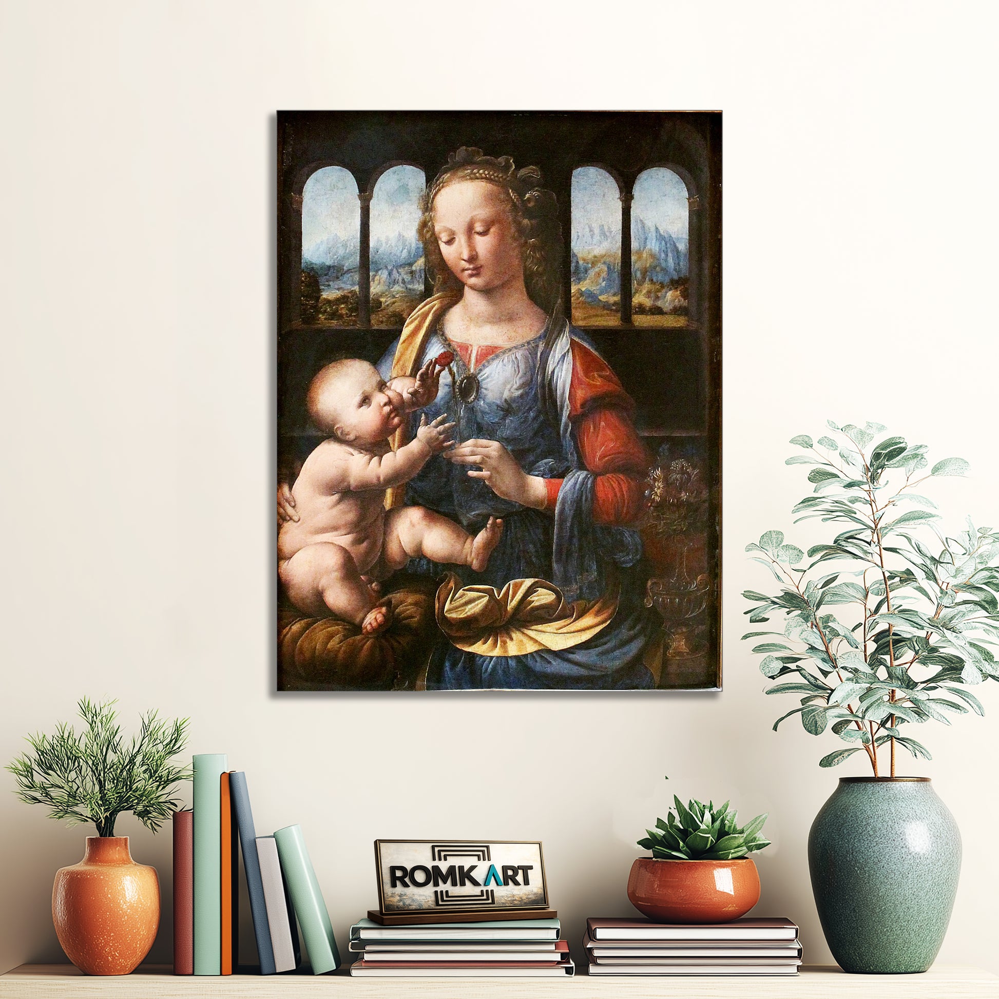 Leonardo Da Vinci Madonna Of The Carnation Alte Pinakothek – Reproduction