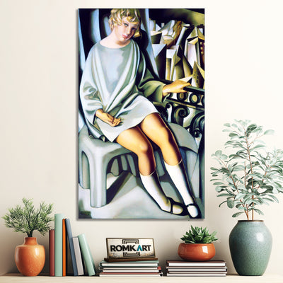 Tamara De Lempicka Kizette On The Balcony 1927 – Reproduction