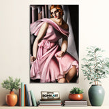 Tamara De Lempicka Portrait De Romana De La Salle Pink Lady – Reproduction