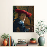 Johannes Vermeer Girl With A Red Hat 1665-1667 – Reproduction