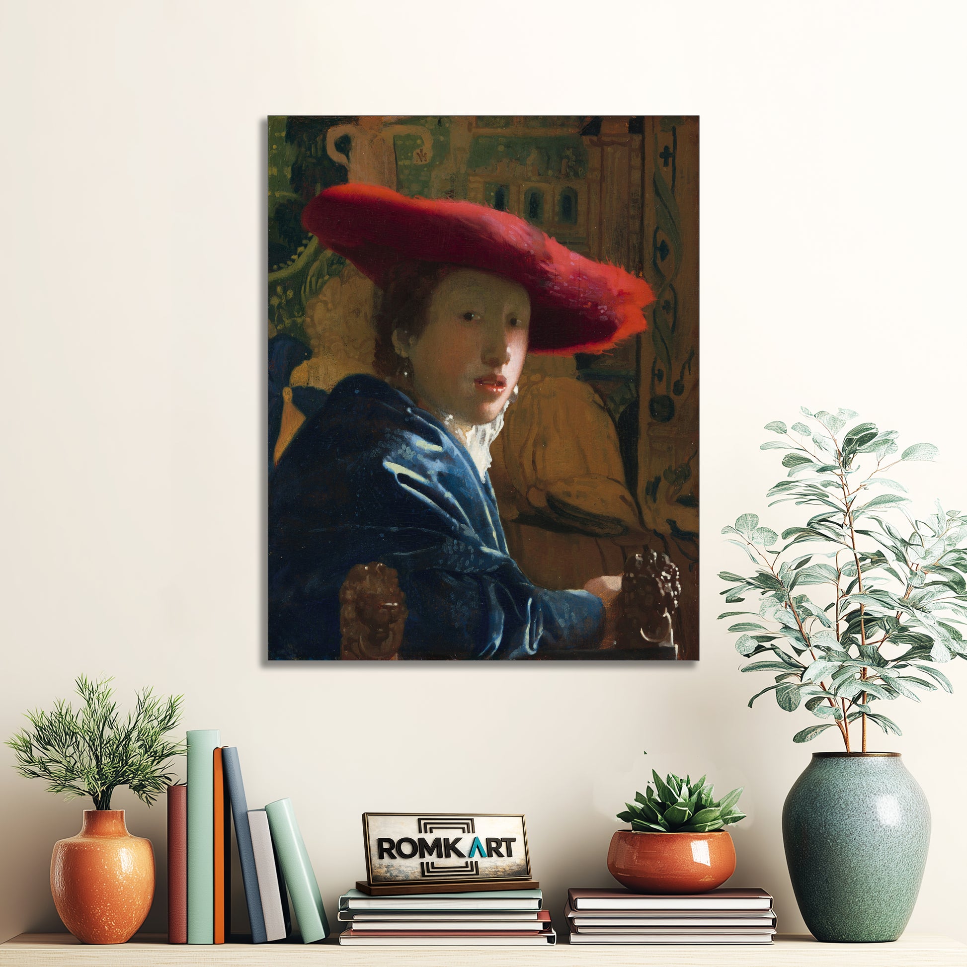 Johannes Vermeer Girl With A Red Hat 1665-1667 – Reproduction