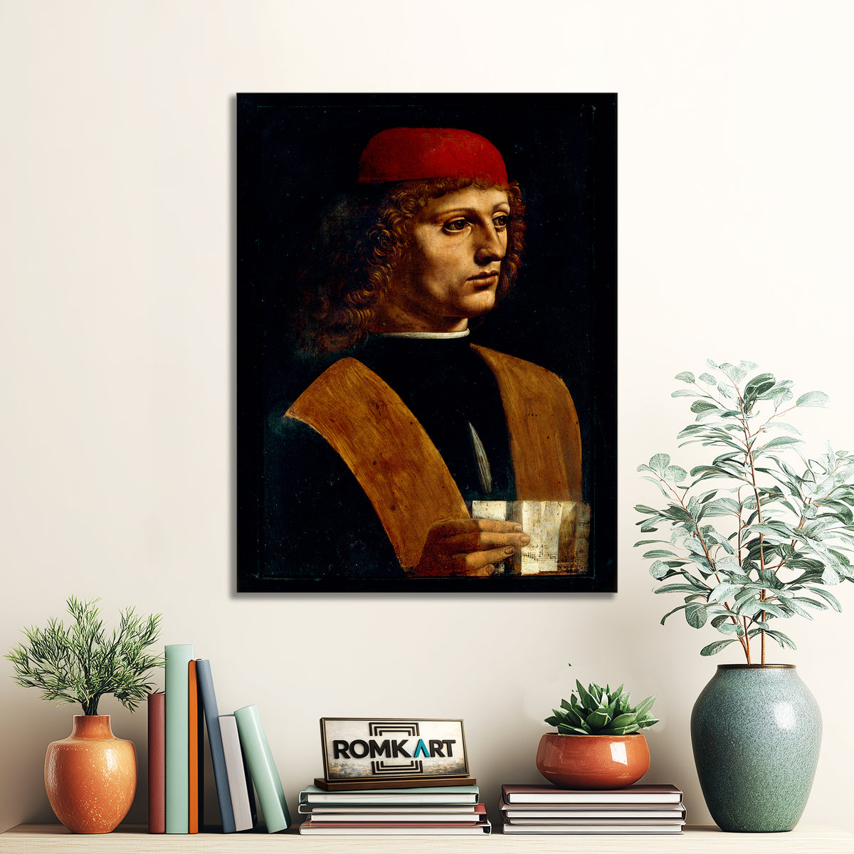 Leonardo Da Vinci Portrait Of A Musician 1485 – Reproduction