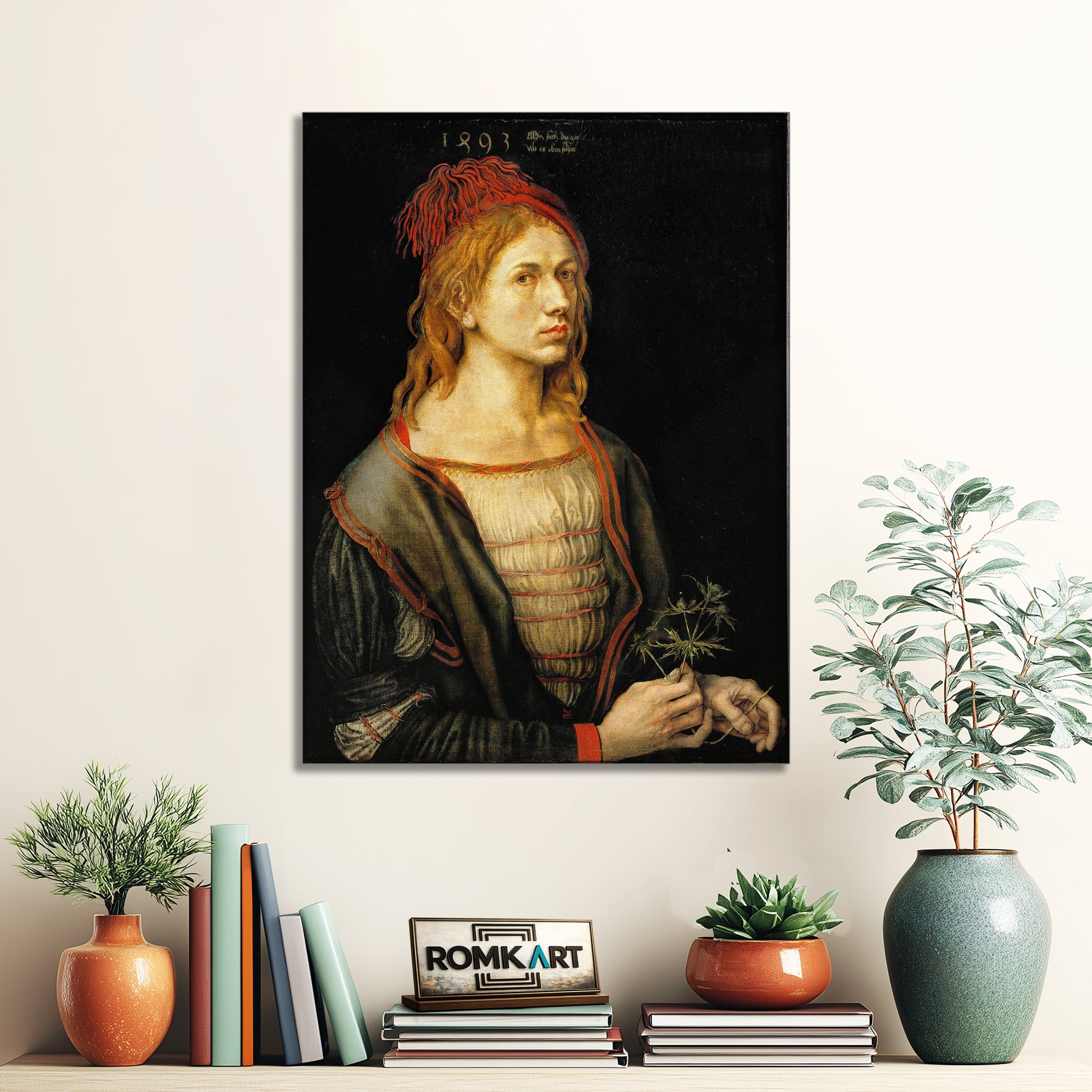 Albrecht Durer Portrait Of The Artist Holding A Thistle 1493 – Reproduction