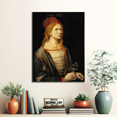 Albrecht Durer Portrait Of The Artist Holding A Thistle 1493 – Reproduction