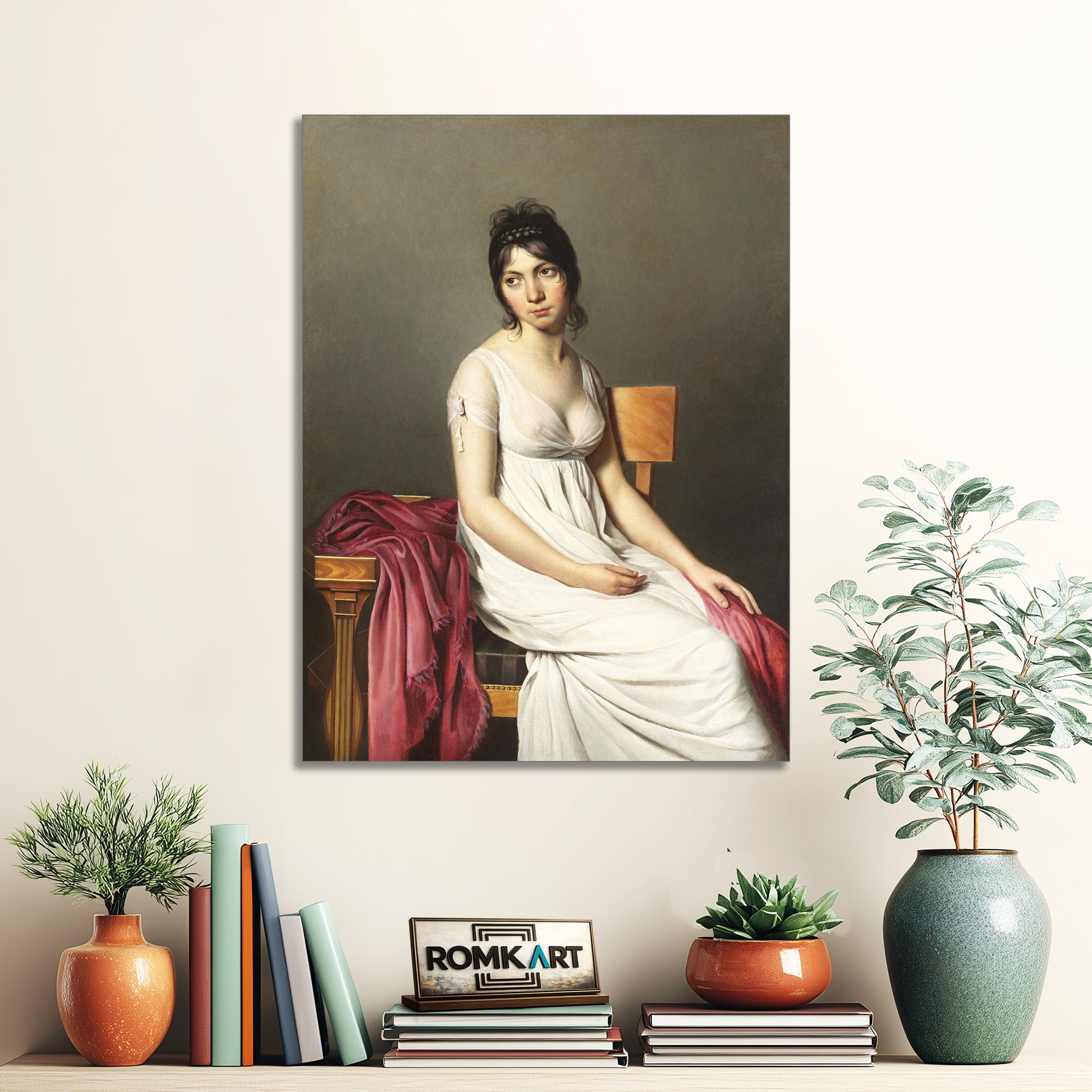 Jacques-louis David Portrait Of A Young Woman In White 1798 – Reproduction