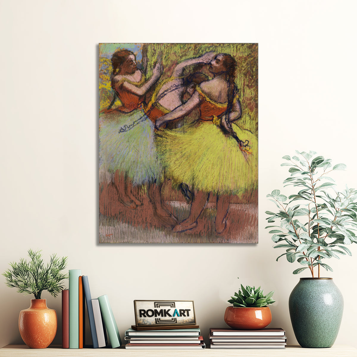 Edgar Degas Three Dancers With Hair In Braids – Reproduction