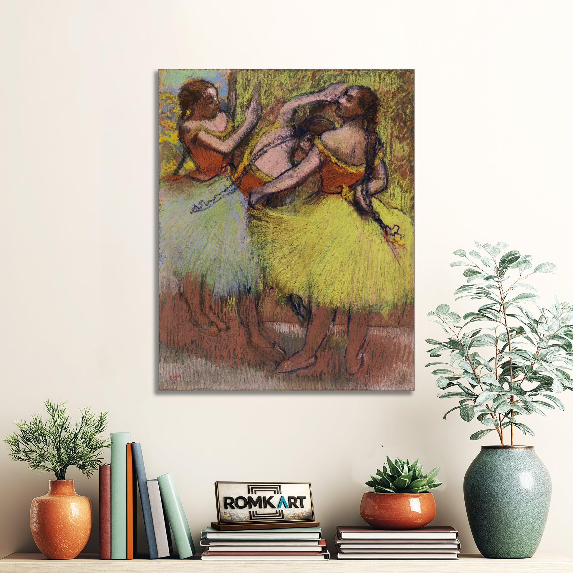 Edgar Degas Three Dancers With Hair In Braids – Reproduction