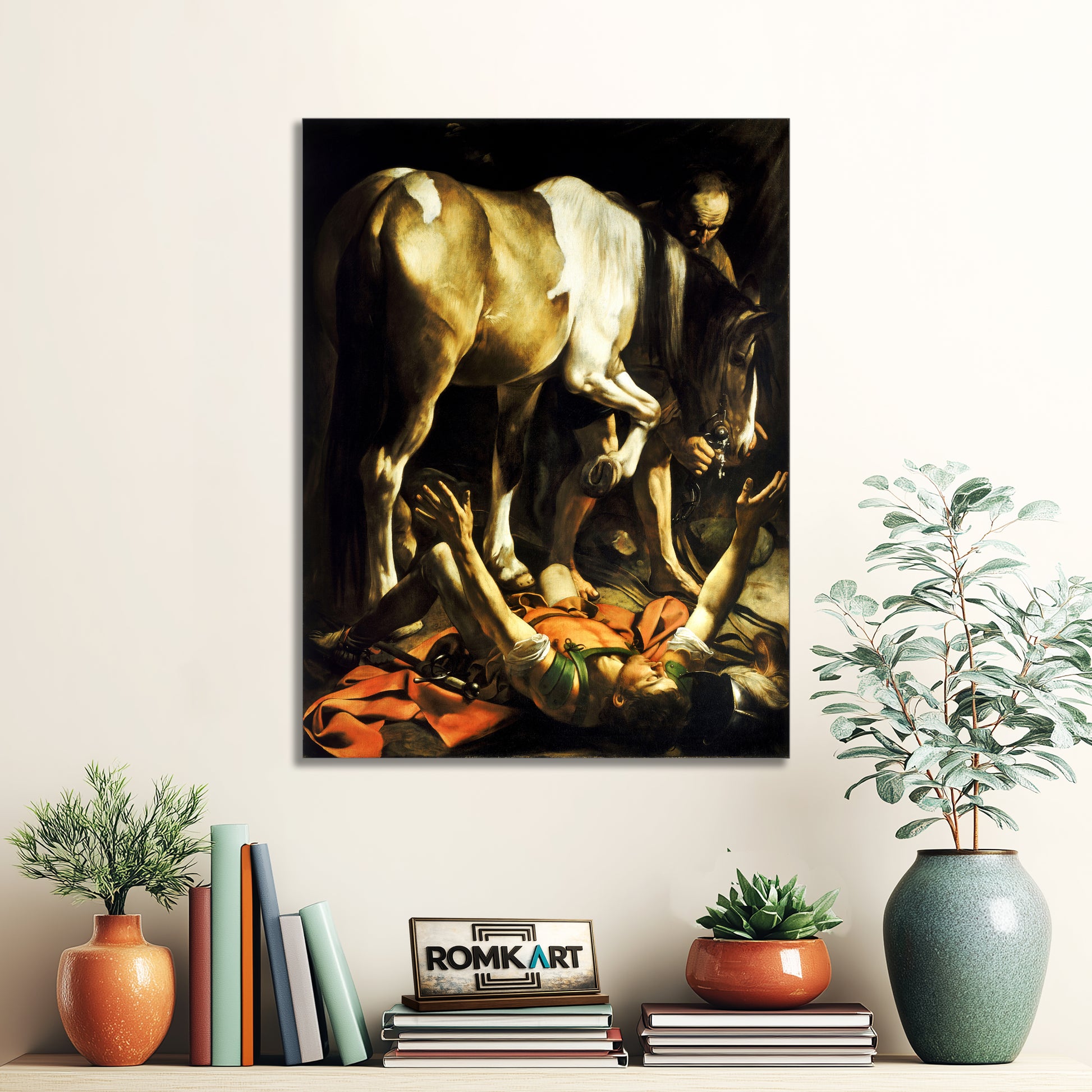 Caravaggio Conversion On The Way To Damascus 1601 – Reproduction