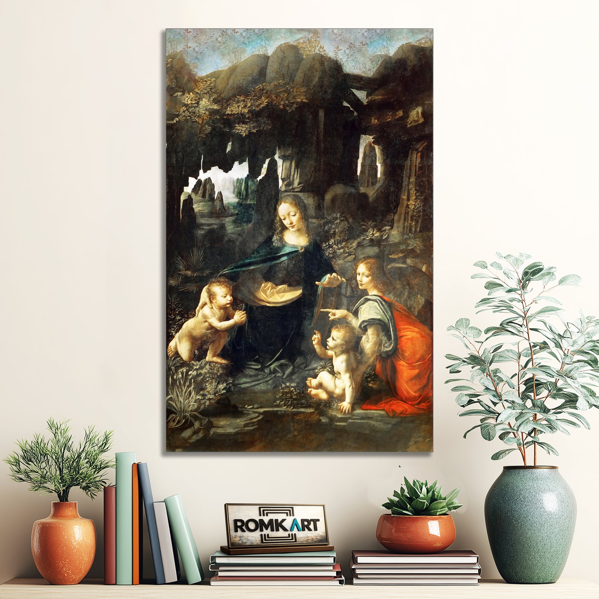 Leonardo Da Vinci The Virgin Of The Rocks 1483 - 1486 Louvre – Reproduction
