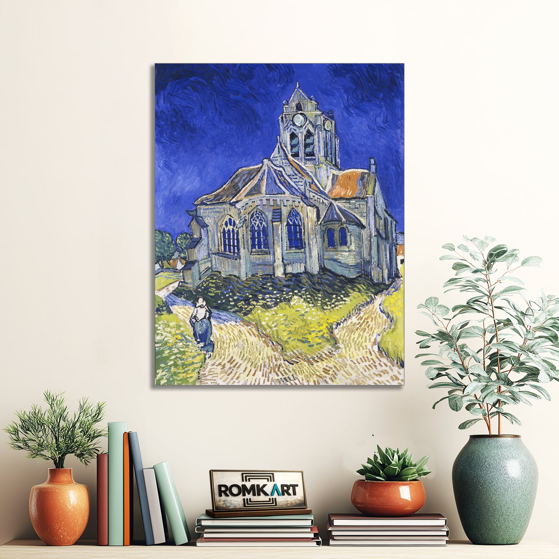 Vincent Van Gogh The Church At Auvers 1890 – Reproduction