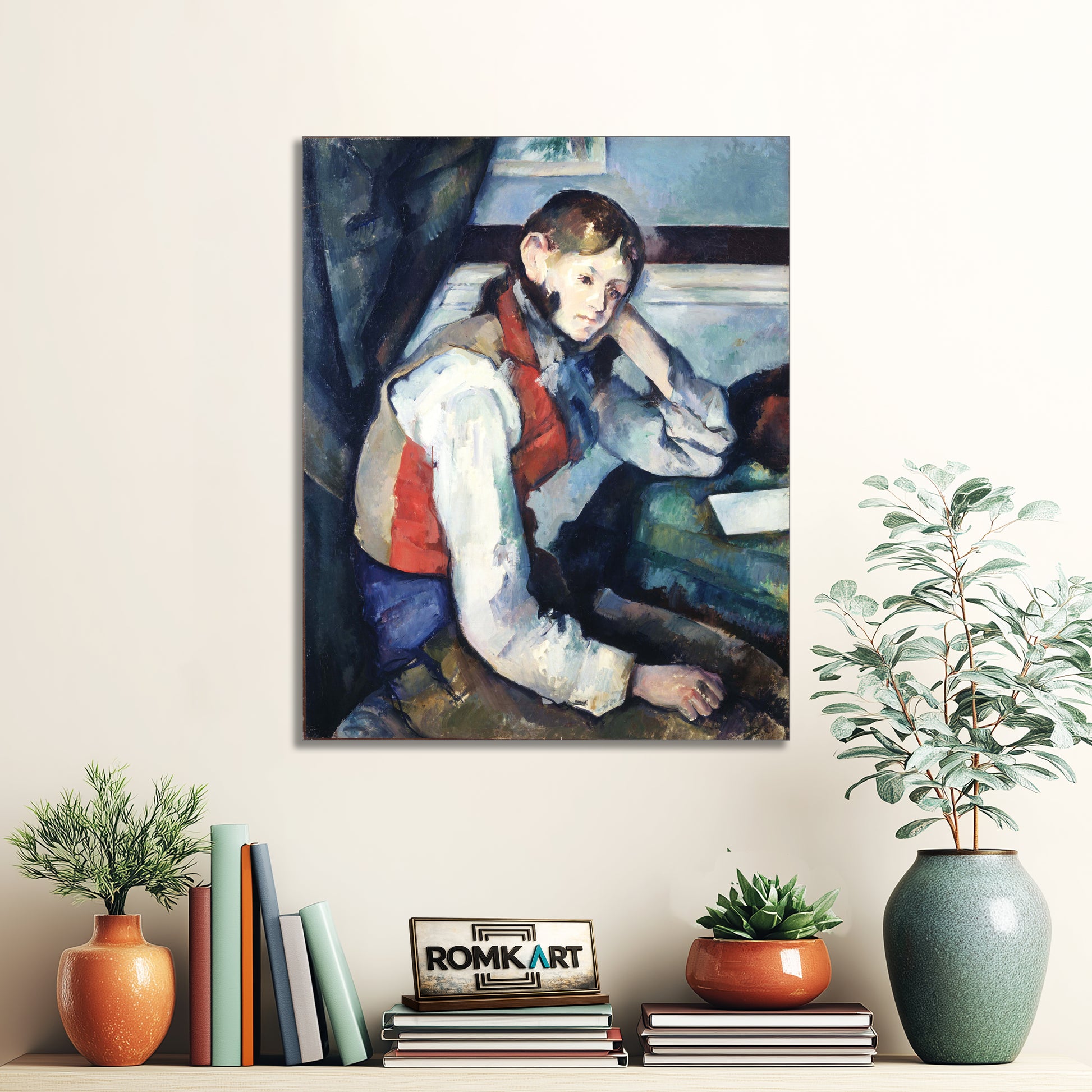 Paul Cezanne The Boy In The Red Vest 1888-1890 – Reproduction