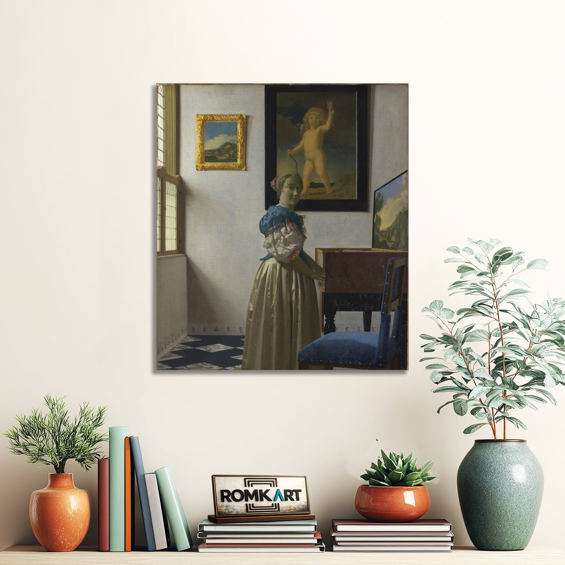 Johannes Vermeer Lady Standing At A Virginal 1670-1672 – Reproduction