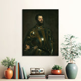 Titian Portrait Of Alfonso Davalos Marchese Del Vasto In Armor With A Page – Reproduction