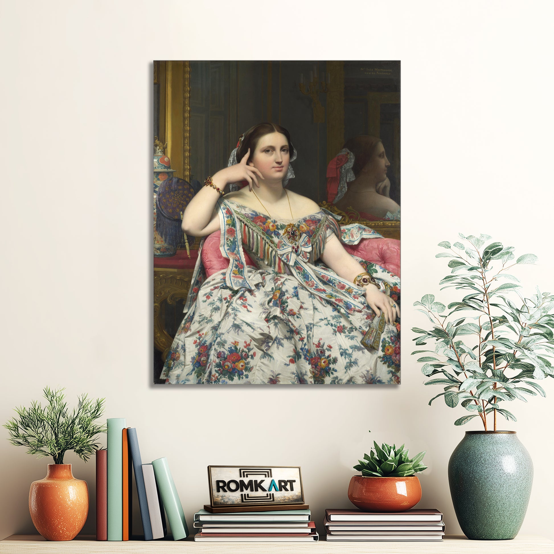 Jean Auguste Dominique Ingres Portrait Of Madame Moitessier 1856 – Reproduction