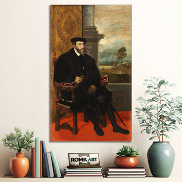 Titian Portrait Of Charles V 1548 Alte Pinakothek – Reproduction