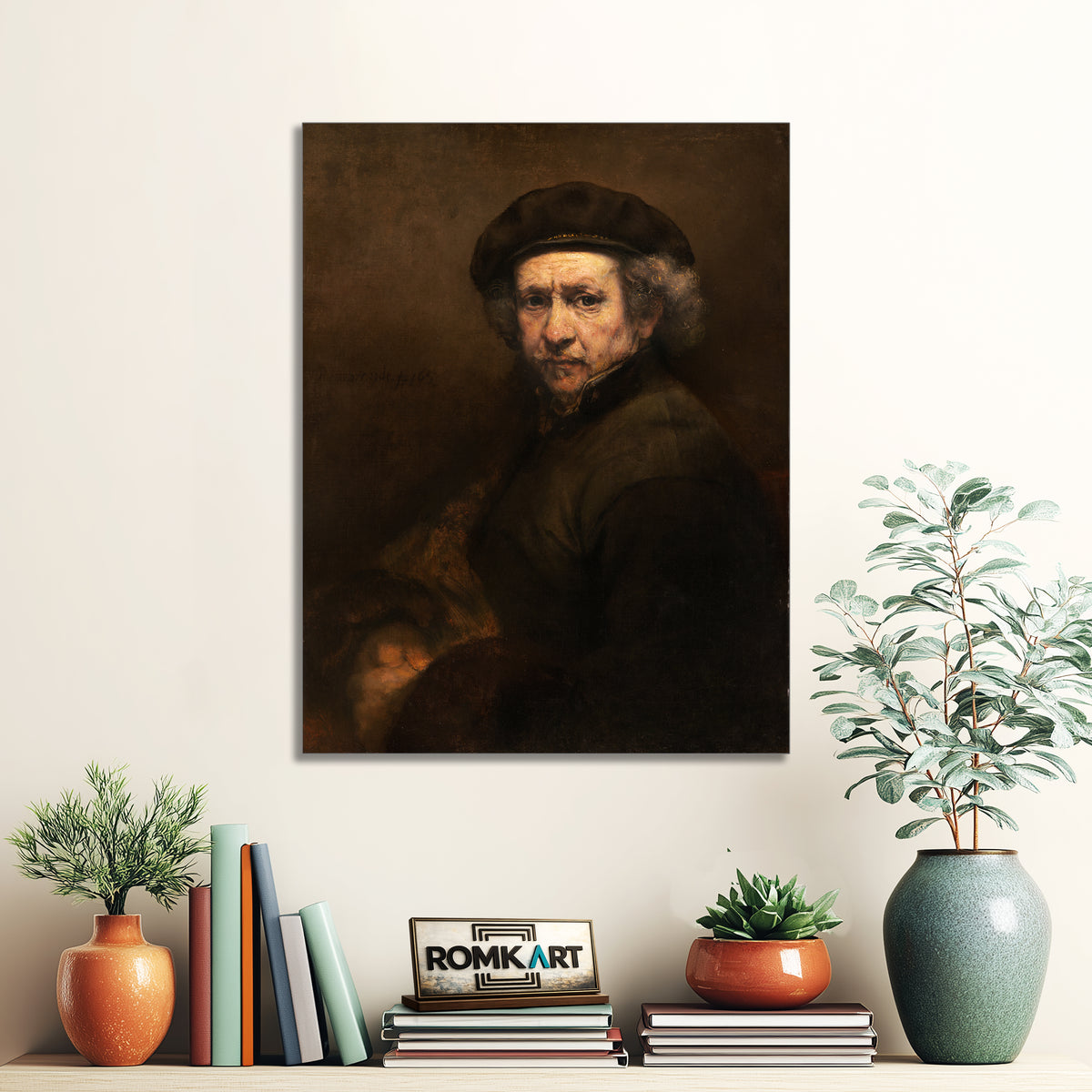 Rembrandt Self-portrait With Beret And Turned-up Collar 1659 – Reproduction