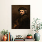 Rembrandt Self-portrait With Beret And Turned-up Collar 1659 – Reproduction