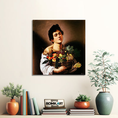 Caravaggio Boy With A Basket Of Fruit 1595 – Reproduction