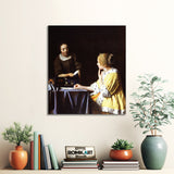 Johannes Vermeer Mistress And Maid 1667 – Reproduction