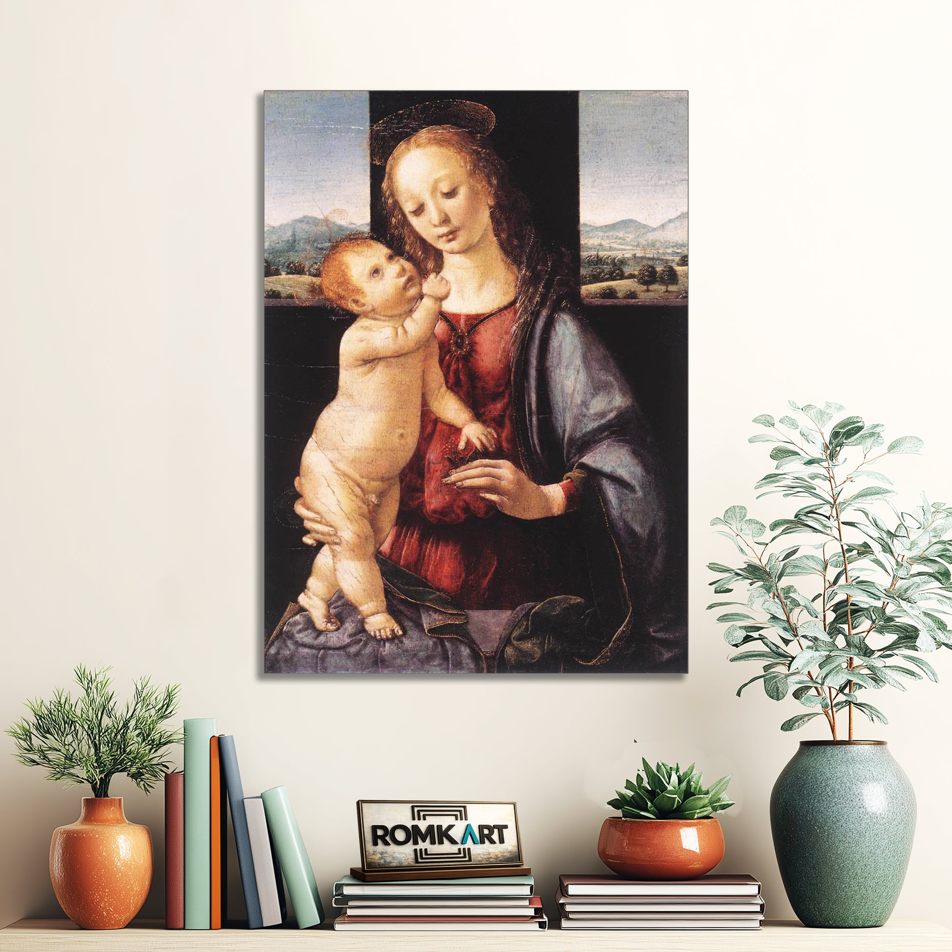 Leonardo Da Vinci Madonna And Child With A Pomegranate 1470 – Reproduction
