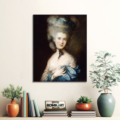 Thomas Gainsborough Portrait Of A Lady In Blue 1770 – Reproduction