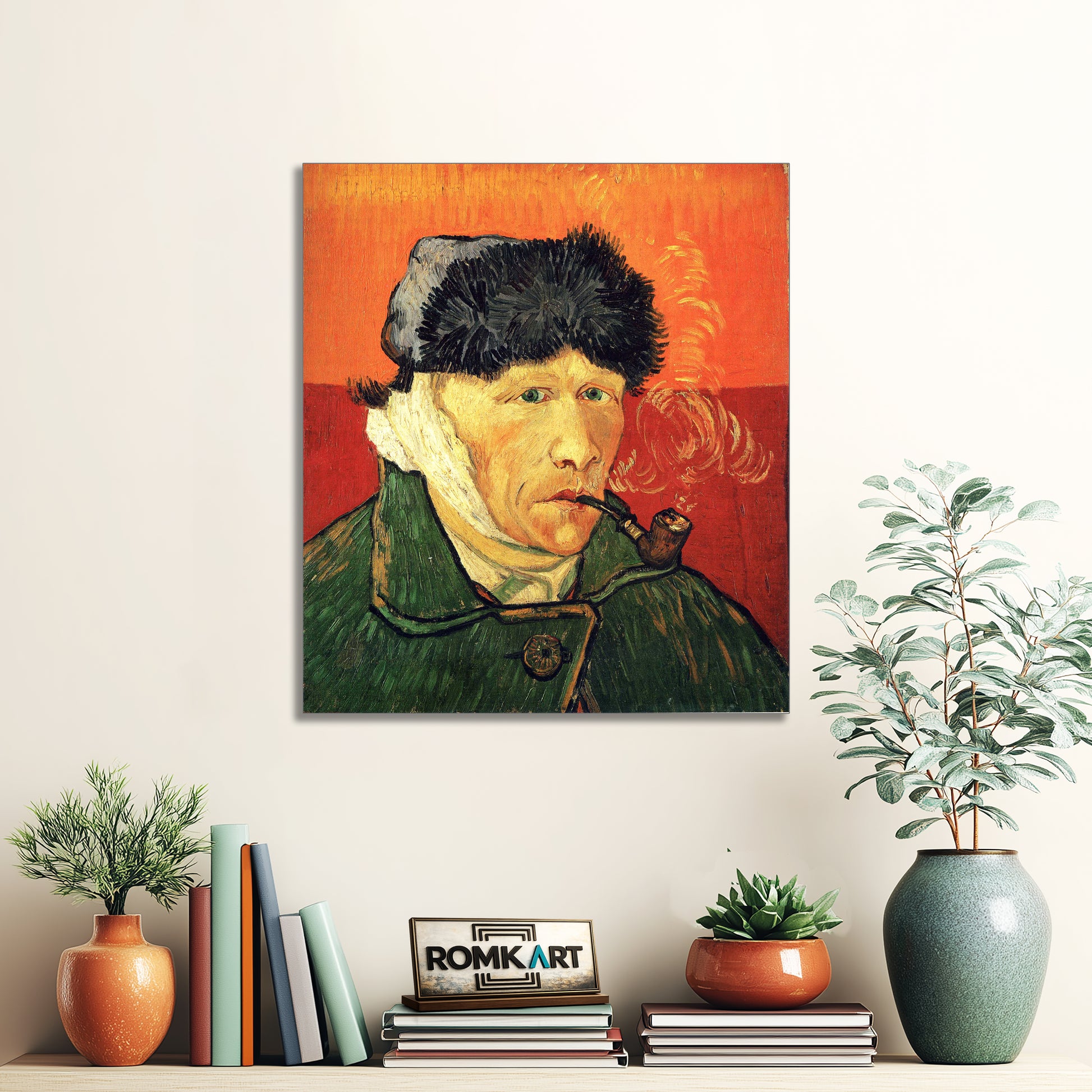 Vincent Van Gogh Self-portrait With Bandaged Ear And Pipe 1889 – Reproduction